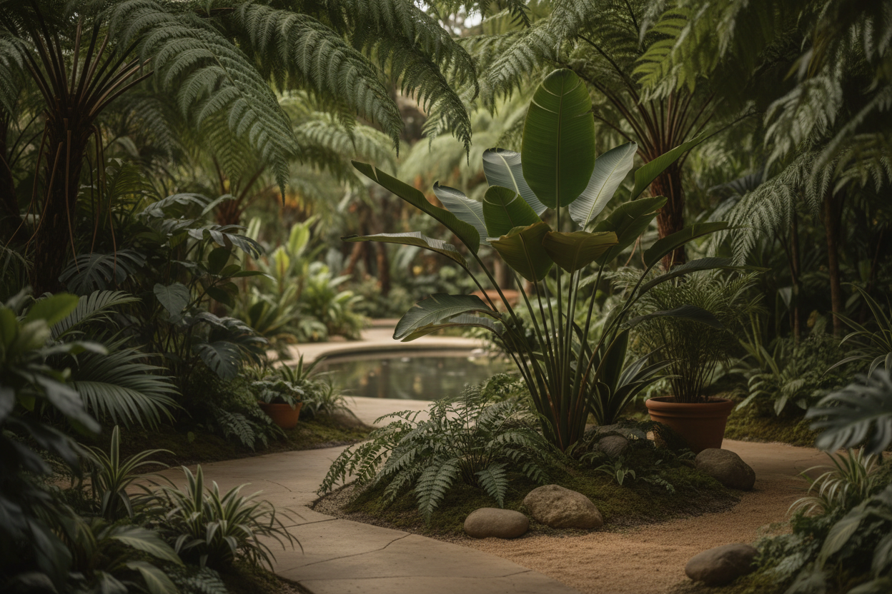 Botanical garden scene